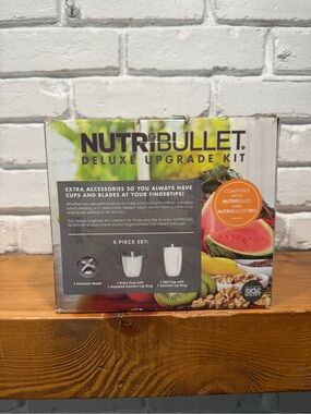 NutriBullet Deluxe Upgrade Kit 5 Piece Set Cups & Extractor Blade NIB